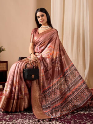 Linen cotton Patola saree