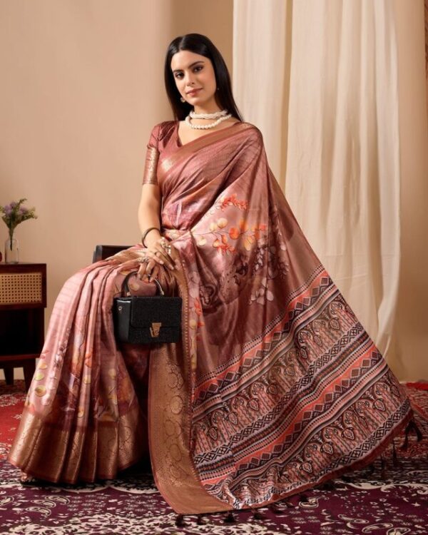 Linen cotton Patola saree