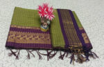 Checked cotton saree