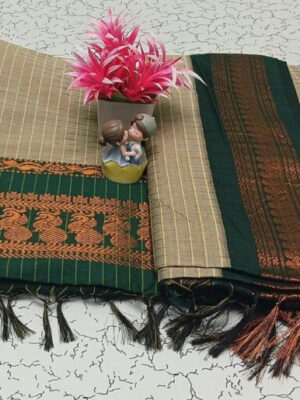 Check cotton saree