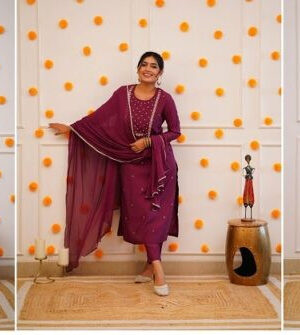 Kurti with bottom and dupatta