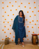 Kurti with bottom and dupatta