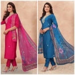 Kurti with bottom and dupatta
