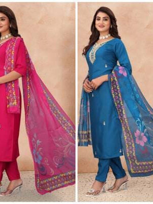 Kurti with bottom and dupatta