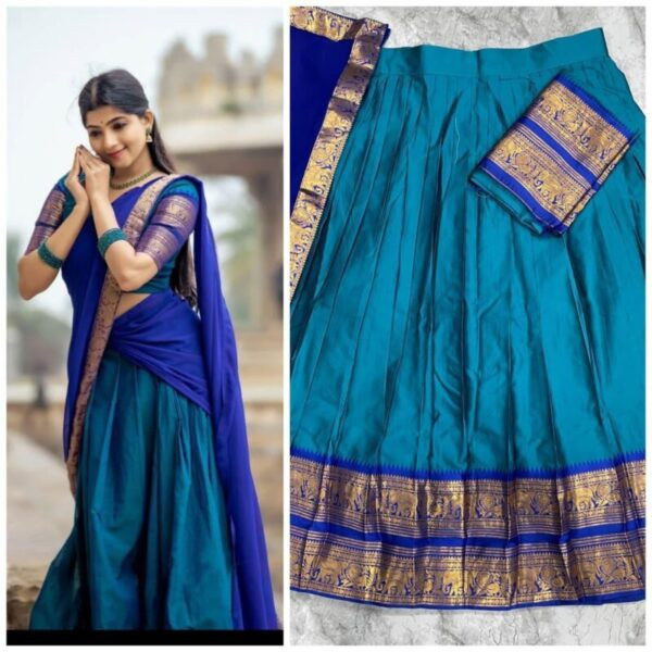 Semi stitch half saree
