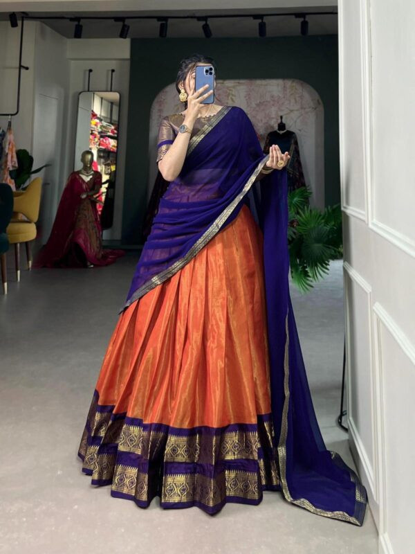 Semi stitch half saree