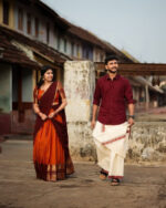 Semi stitch half saree