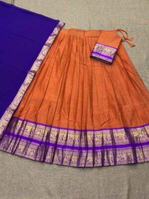 Semi stitch half Saree