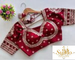 Maroon Sweetheart Silk Blouse