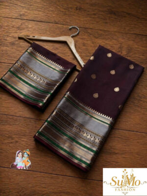 Maroon trending soft silk saree