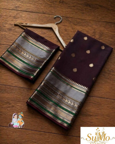 Maroon trending soft silk saree