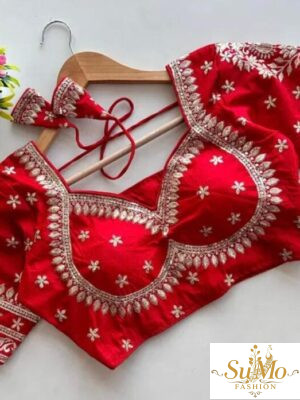 Red Sweetheart Silk Blouse