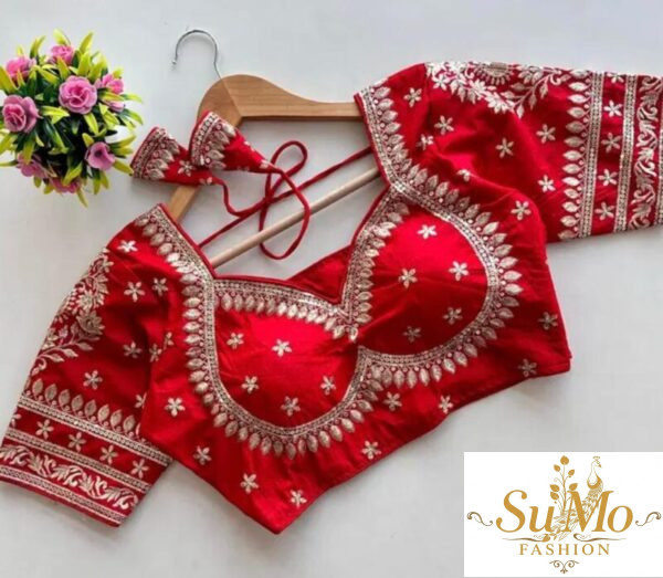 Red Sweetheart Silk Blouse
