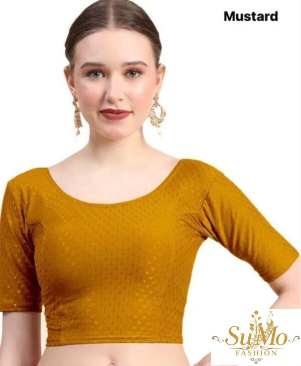 Mustard Yellow Stretchable Cotton Blouse