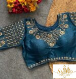 Peacock Blue Phantom Silk Blouse