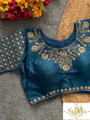 Peacock Blue Phantom Silk Blouse