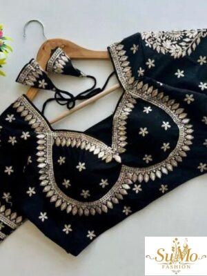 Black Sweetheart Silk Blouse