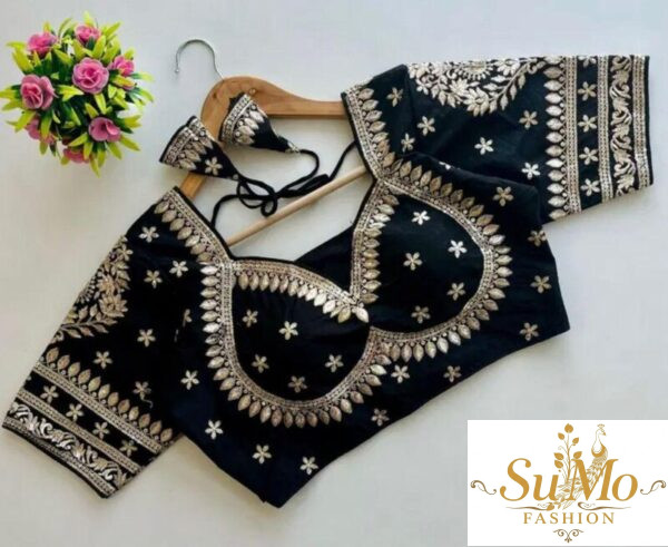 Black Sweetheart Silk Blouse