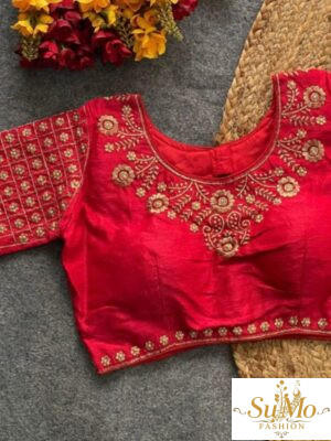 Red Phantom Silk Blouse