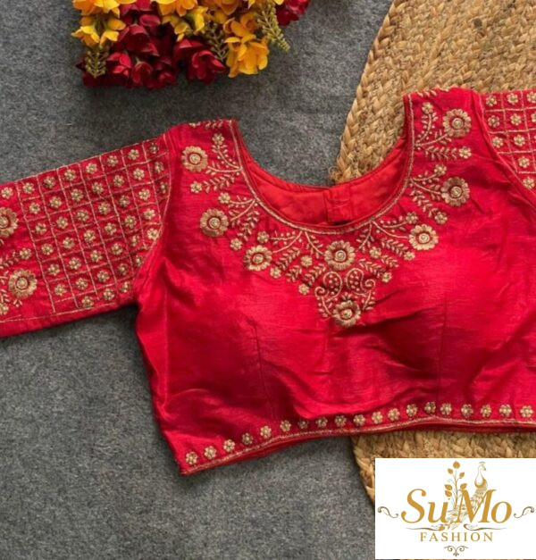 Red Phantom Silk Blouse