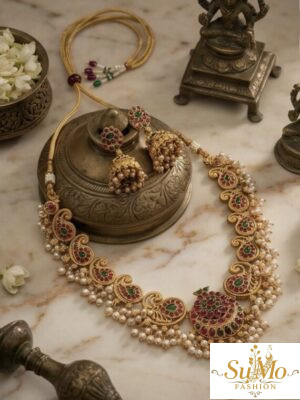 Gold-Tone Paisley Necklace Set