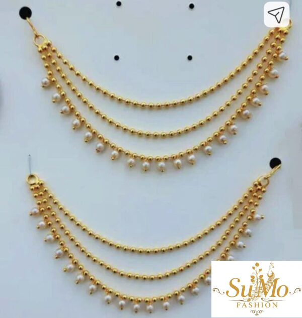 Gold plated ear chain