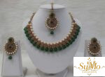 Gold-Tone Paisley Necklace Set.