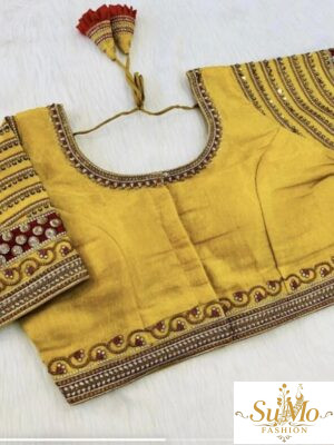 Mustard Yellow Embroidered Blouse
