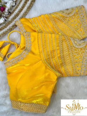 Silk embroidery saree blouse