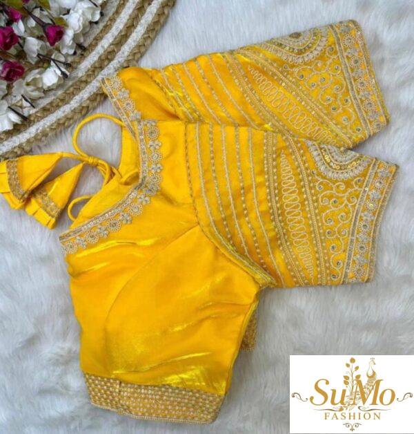 Silk embroidery saree blouse