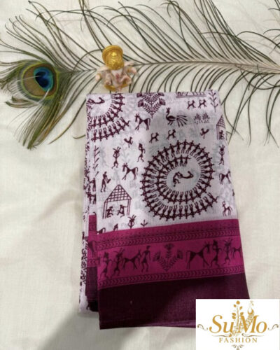 Linen soft cotton saree