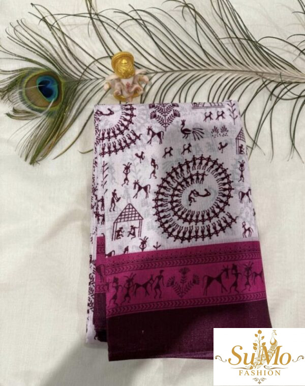 Linen soft cotton saree